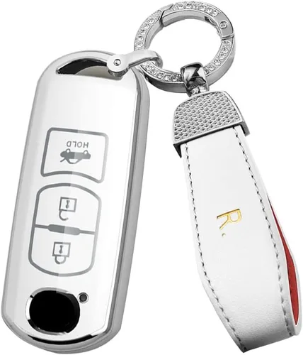 Miniatura 9 de ontto Funda para llave inteligente compatible con Mazda de 3 botones para Mazda 2, 3, 5, 6, 8, CX3, CX5, CX7, CX9, MX5, protector de llave de Negro