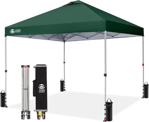 Miniatura 30 de CROWN SHADES Toldo desplegable de 8 x 8 pulgadas, tienda de campaña de playa con instalación CenterLok de un empuje, parasol fácil para exteriores