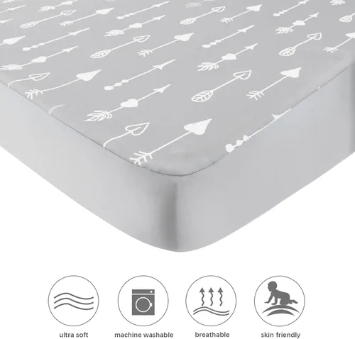 Miniatura 5 de Sábanas bajeras cuadradas para corralito de juegos, perfectas para New Room2/TotBloc portátil, paquete de 2, microfibra ultrasuave, sábana bajera
