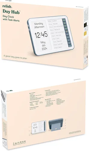 Miniatura 8 de Relish Day Hub - Reloj para demencia con gestor de tareas diarias, calendario digital de pantalla grande HD para personas mayores y personas