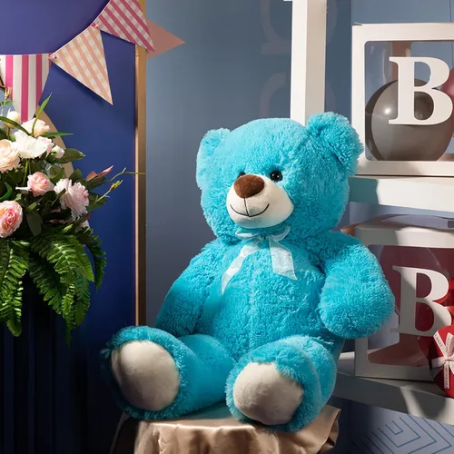 Miniatura 3 de HollyHOME - Oso de peluche gigante, animales de peluche de 36 pulgadas, color lago azul Azul lago