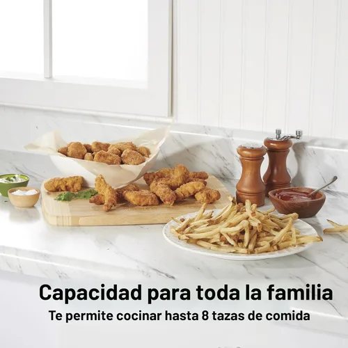 Miniatura 2 de Hamilton Beach 35032 Freidora eléctrica de estilo profesional, cesta de freír con ganchos, 1500 vatios, 3 litros, acero inoxidable