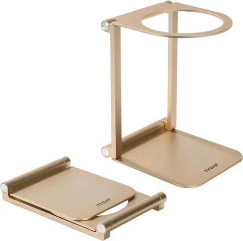 Miniatura 8 de Vierta sobre el soporte del gotero, soporte portátil y plegable para máquina de café expreso con fuera, soporte de café de oficina con base