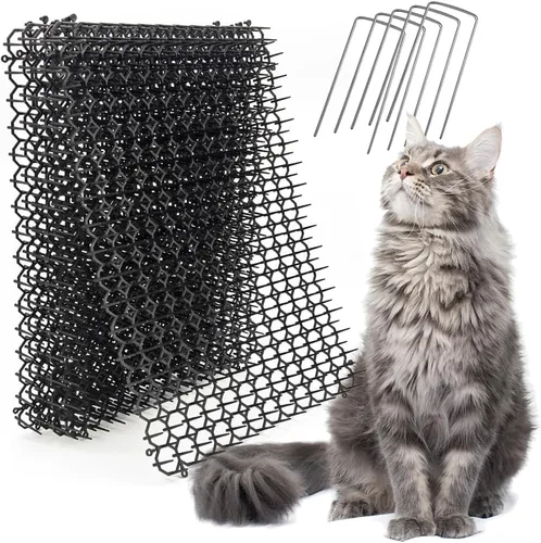 Ley's Paquete de 10 alfombrillas para gatos de 16 x 13 pulgadas, disuasorio de excavación para perros, disuasorios para gatos con picos para
