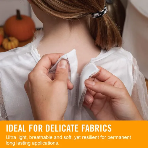 Miniatura 5 de Marca VELCRO Elegante y Delgada para Telas Cinta de 6 pies x 3/4 pulgadas, Blanco Suave en la Piel Ultra Ligera con Tecnología de Carril