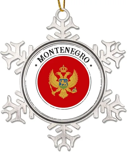 Miniatura 15 de Mozambique - Adornos de Navidad de copo de nieve de metal, recuerdo patriótico, regalo de recuerdo de país, adornos de Navidad para árbol, bandera