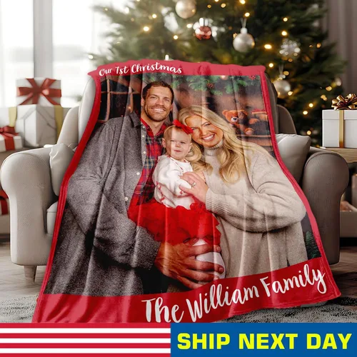 Miniatura 2 de Yofair envía al día siguiente, manta personalizada con foto, regalos personalizados para mamá, papá, manta con foto personalizada, regalos