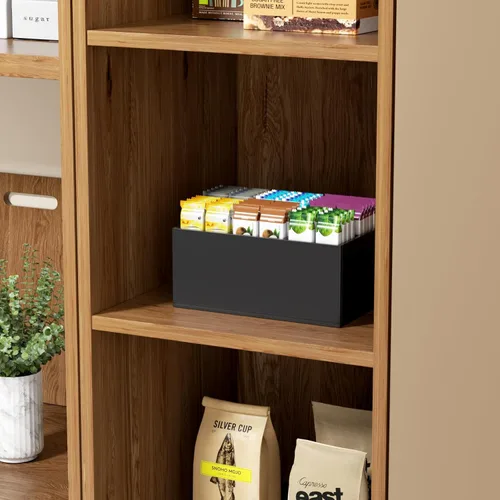 Miniatura 7 de HIIMIEI Organizador Portacepillos de Maquillaje Negro Acrílico de 6 Ranuras Organizador de Almacenamiento para Cepillos Cosméticos para Encimera