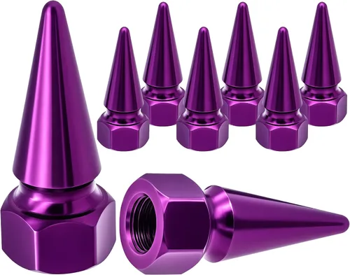 Miniatura 16 de 4 piezas de tapas de válvula de rueda con forma de punta, tapa de aire de aluminio para automóviles, cubiertas universales de válvula de rueda a