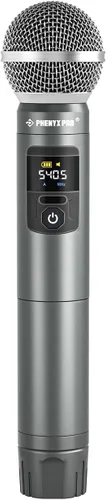 Phenyx Pro Transmisor de micrófono de mano UHF inalámbrico PTU-52 con 30 frecuencias seleccionables
