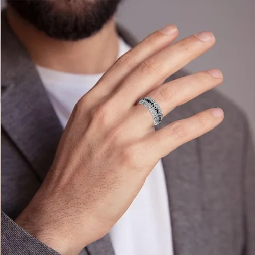 Miniatura 5 de Anillo de ansiedad de plata de ley 925 con nudo celta giratorio, anti-ansiedad, reducción del estrés, joyería, regalo, regalo de cumpleaños
