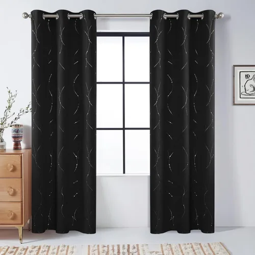 Miniatura 20 de BUHUA - Paneles de cortinas opacas para sala de estar, cortinas grises con aislamiento térmico, cortinas de ventana para dormitorio - 72 pulgadas