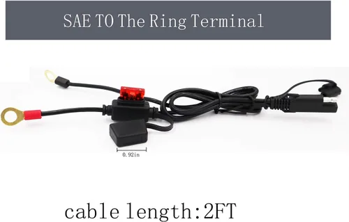 Miniatura 2 de iMESTOU Arnés de terminal SAE a junta tórica de 2 pines, enchufe de desconexión rápida, cable de carga de desconexión rápida SAE para motocicleta