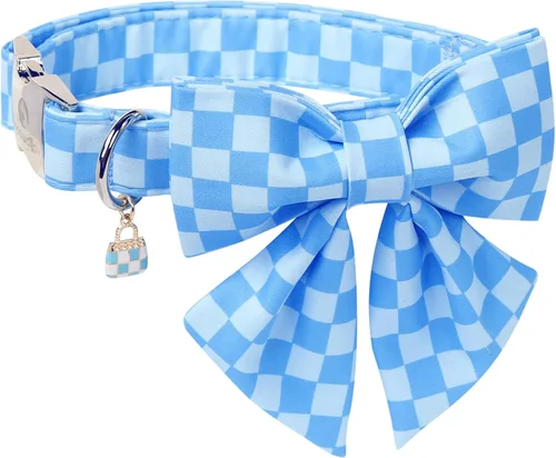 Miniatura 28 de DOGWONG Collar de perro arcoíris con bonito lazo para el Mes del Orgullo LGBT - Collar ajustable y cómodo para perros grandes, medianos y pequeños