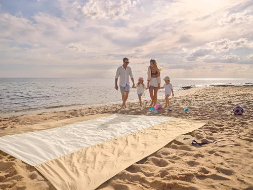 Miniatura 8 de WEKAPO Manta de Playa Resistente a la Arena e Impermeable, Alfombrilla de Playa Extra Grande, Alfombrilla Sin Arena de Tamaño Grande y Compacta