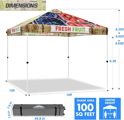 Miniatura 37 de EAGLE PEAK Tienda de campaña desplegable con bolsa de transporte con ruedas, 8 estacas, 4 cuerdas, 4 bolsas de peso, toldo de tienda de campaña