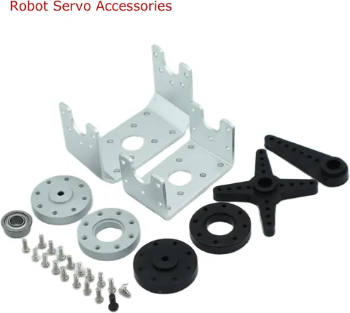 Miniatura 6 de Servomotor de Robot de 80 kg 8.4V de Alto Par con Engranaje de Acero Resistente al Agua, Servos de Dirección Digitales Grandes con Soportes
