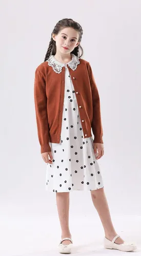 Miniatura 2 de SMILING PINKER cardigan de cuello redondo para niñas
