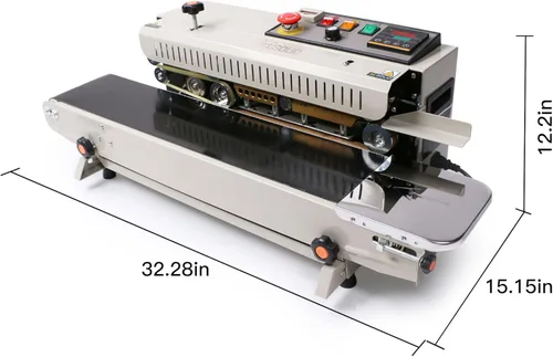 Miniatura 6 de U.S. Solid Máquina de sellado de sellador de banda de bolsa continua, sellador de banda horizontal automático con control de temperatura digital