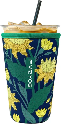 Miniatura 92 de Fundas de neopreno reutilizables aisladas para café helado, fundas para tazas de café helado, fundas para bebidas heladas y calientes