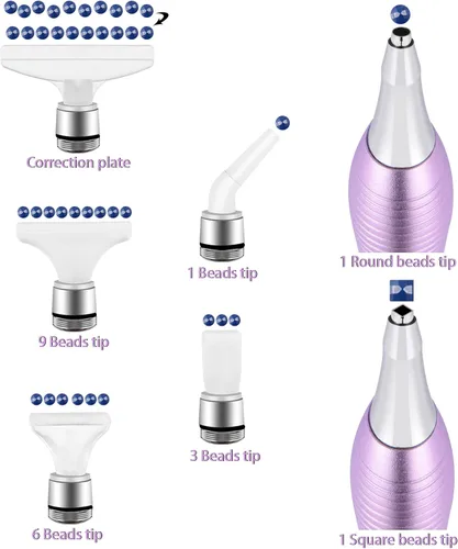Miniatura 3 de Kits de bolígrafos de pintura de arte de diamantes de metal Benote, herramientas de bolígrafo de diamante con punta roscada, ergonómico, cuadrado