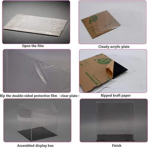 Miniatura 8 de Caja de exhibición Evron para coleccionables, montar, caja de acrílico transparente, funda de vidrio alternativa para exhibición, figuras de acción
