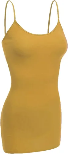 Miniatura 85 de Emmalise Camisola larga casual básica para mujer, con tirantes ajustables, top en capas