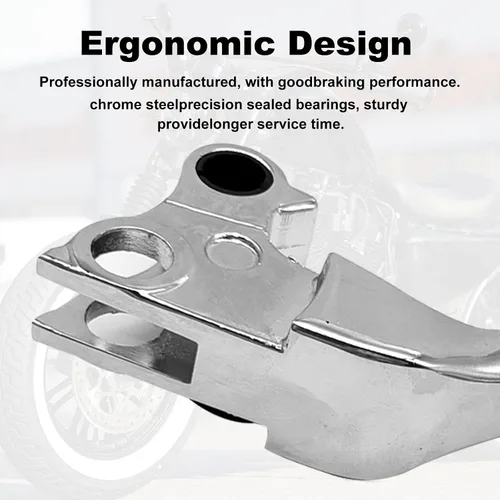 Miniatura 3 de 1 par de palancas de mano plateadas para motocicleta, palancas de freno y embrague cromadas, manija de freno y embrague compatible con Harley