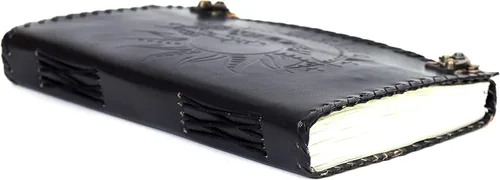 Miniatura 5 de Diario en relieve de Sun & Moon, diario de 240 páginas, diario vintage, diario Sun Moon, cuaderno de bocetos de cuero, cuaderno de cuero, diario