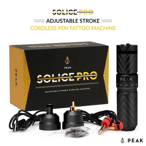Miniatura 2 de Peak Solice Pro - Máquina de tatuaje inalámbrica, equipo ligero profesional para tatuajes, trazo totalmente ajustable, hasta 10 horas de potencia