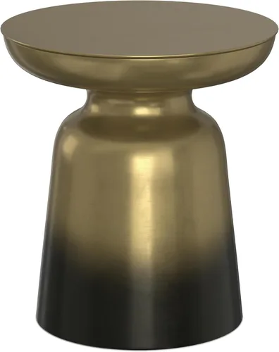 Miniatura 8 de SIMPLIHOME Toby - Mesa de metal – 17 pulgadas de ancho x 18 pulgadas de alto con tambor de hierro sólido en cobre antiguo, mesa auxiliar industrial