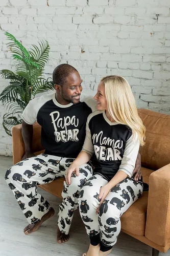Miniatura 4 de Lazy One Conjuntos de pijama familiar a juego para adultos, niños y bebés (oso familiar)