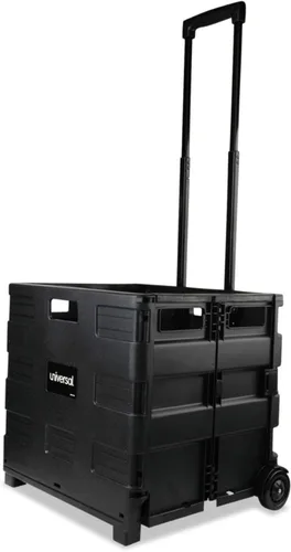 Miniatura 6 de Universal Caja de almacenamiento móvil plegable, 18.25 x 15 x 39.4 pulgadas, negro