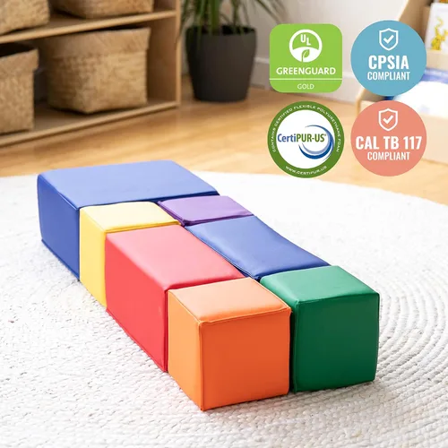 Miniatura 5 de Bloques de espuma SoftZone ECR4Kids, 7 piezas., Primarios, 1