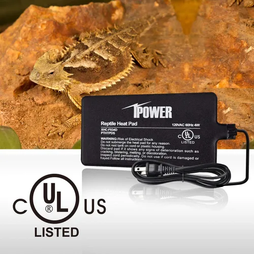 Miniatura 5 de iPower Almohadilla de calor para reptiles de 4 W, calentador de terrario para tortugas, lagartos, ranas y otros animales pequeños, 4 x 7 pulgadas