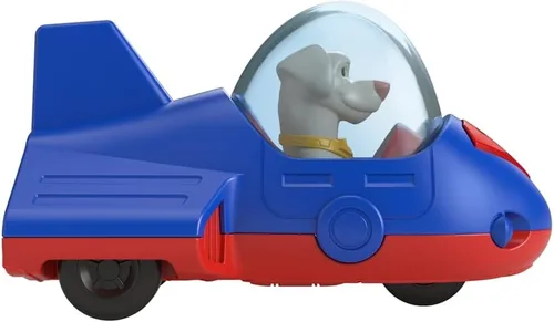 Miniatura 5 de Fisher-Price - Vehículos de superhéroes de metal fundido a presión inspirados en la película DC League of Superpets – Krypto Superdog Red and Blue