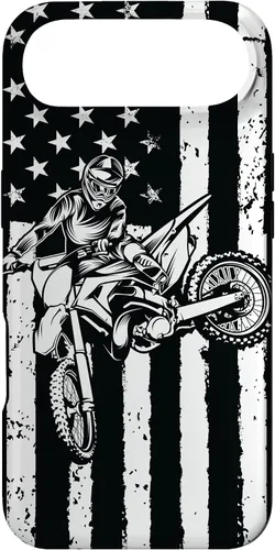 Miniatura 27 de Funda de motocross con bandera de Estados Unidos para iPhone 17
