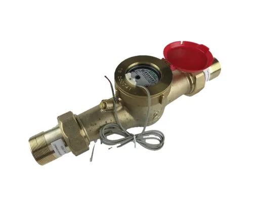 Miniatura 24 de DAE Medidor de agua caliente sin plomo MJ-75R NTEP, acoplamientos NPT de 3/4", salida de pulso, galón