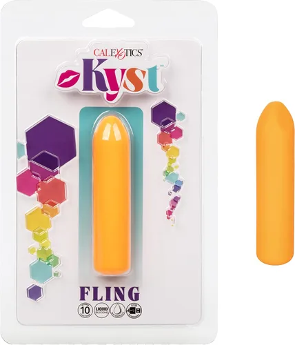 Miniatura 6 de CalExotics Kyst Fling Mini masajeador – Vibrador recargable de silicona líquida tamaño viaje – Juguetes sexuales para adultos para mujeres – Morado