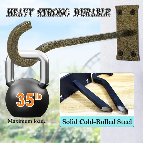 Miniatura 22 de QIEGL Soporte colgante para plantas de 6 pulgadas, gancho de metal para plantas, gancho de pastor decorativo para colgar linternas, comedero