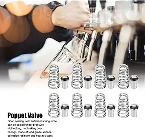 Miniatura 3 de 8 piezas de bola de cerveza casera Lokc Keg Post Poppet válvula universal de barril, válvula de bola de bloqueo de bola, válvula de poppet