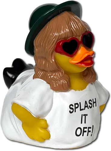 Miniatura 5 de CelebriDucks - Tail-RRR - Splash It Off - Patos de goma flotantes - Juguete de baño coleccionable para niños y adultos de todas las edades
