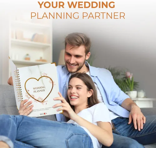 Miniatura 7 de Hermoso planificador de boda nupcial – 9 x 11 pulgadas planificador de bodas libro y organizador con 5 secciones con pestañas, 144 páginas