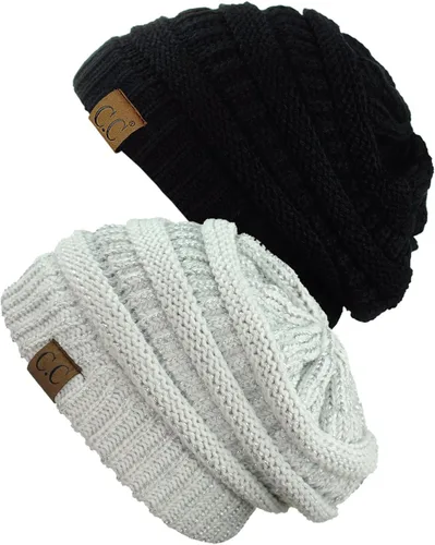 Miniatura 39 de Gorro a la moda de tejido suave abultado, cálido y elástico de C.C