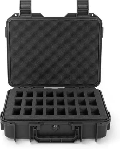 Miniatura 8 de TORIBIO Funda rígida para figura de almacenamiento en miniatura, 48 ranuras en miniatura, funda rígida resistente, compatible con D&D DND Minis y más