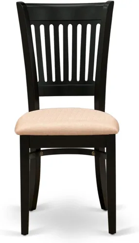 Miniatura 5 de East West Furniture AMVA3-BCH-C - Juego de mesa de comedor moderno de 3 piezas que contiene una mesa de cocina redonda con pedestal y 2 sillas