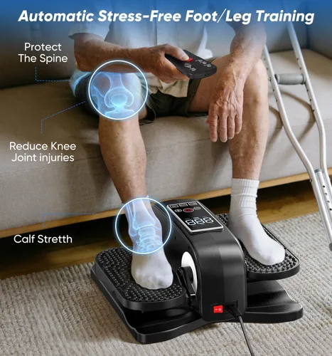 Miniatura 6 de HOMGIM Under Desk Elliptical Machine - Quiet Motorized Leg Exerciser with Smart Remote, 12-Speed Manual Programs Auto/3 Auto Programs LCD Display &