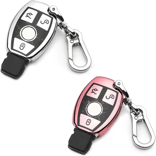 Miniatura 20 de Creativity Funda para llave de Mercedes Benz. Hermosa funda de TPU compatible con CLS CLK AMG ML C CL E S SL SLK G GLC GLE GLS M R Smart Remote Key