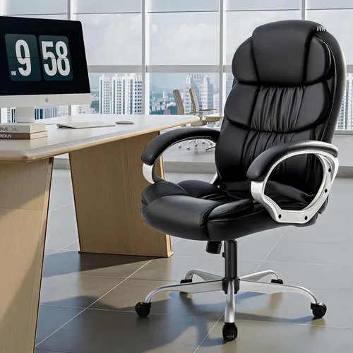 Miniatura 2 de VICTONE Silla de oficina grande y alta, silla de escritorio ergonómica, respaldo alto, silla ejecutiva para computadora, silla giratoria ajustable