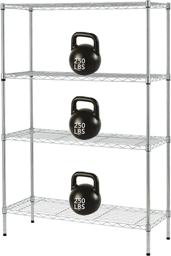 Miniatura 8 de Dopinmin Estantes de almacenamiento Estante de metal Estante de pie Estantería de alambre para el hogar Estantes de oficina, estante de alambre